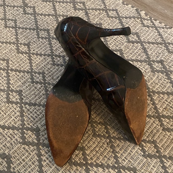 Vintage  Stuart Weitzman Size 9 alligator patent leather - Picture 3 of 3